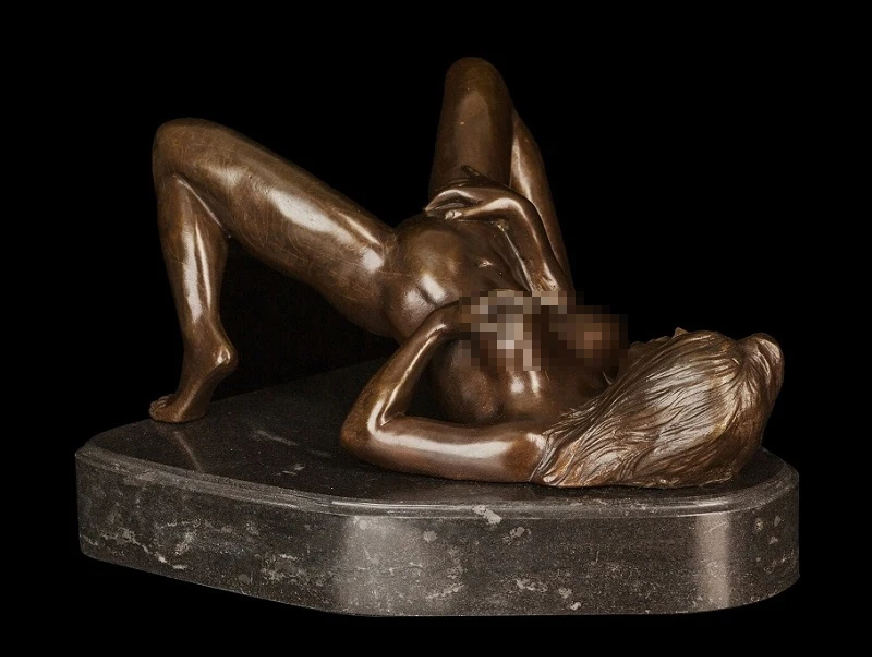 ATLIE бронзовые латунные статуи Сексуальная Белль чистая бронза Обнаженная женщина либидо статуя отель украшения
