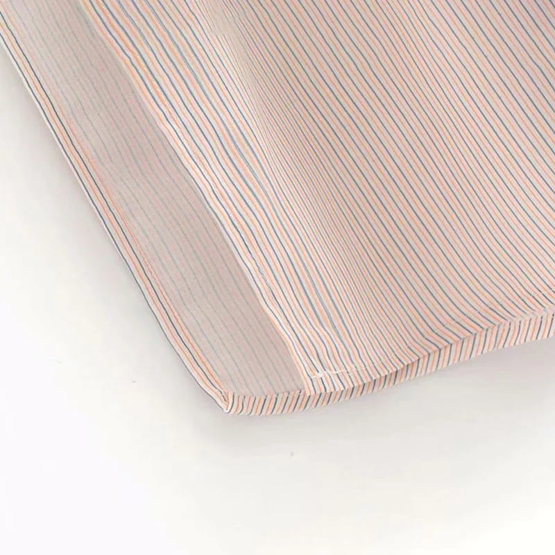 Stripe Shirt Dress Women's Casual Button Slim Mid-Calf Summer Short Sleeve Loose Dress Fashion Beach Dresses with Pocket