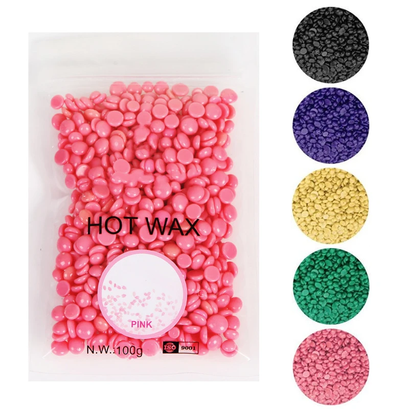 

5Flavors 100g/bag Women's Depilatory Hot Film Hard Wax Pellet Waxing Bikini No Strip Hair Removal Bean Paperless Depilacion Bean