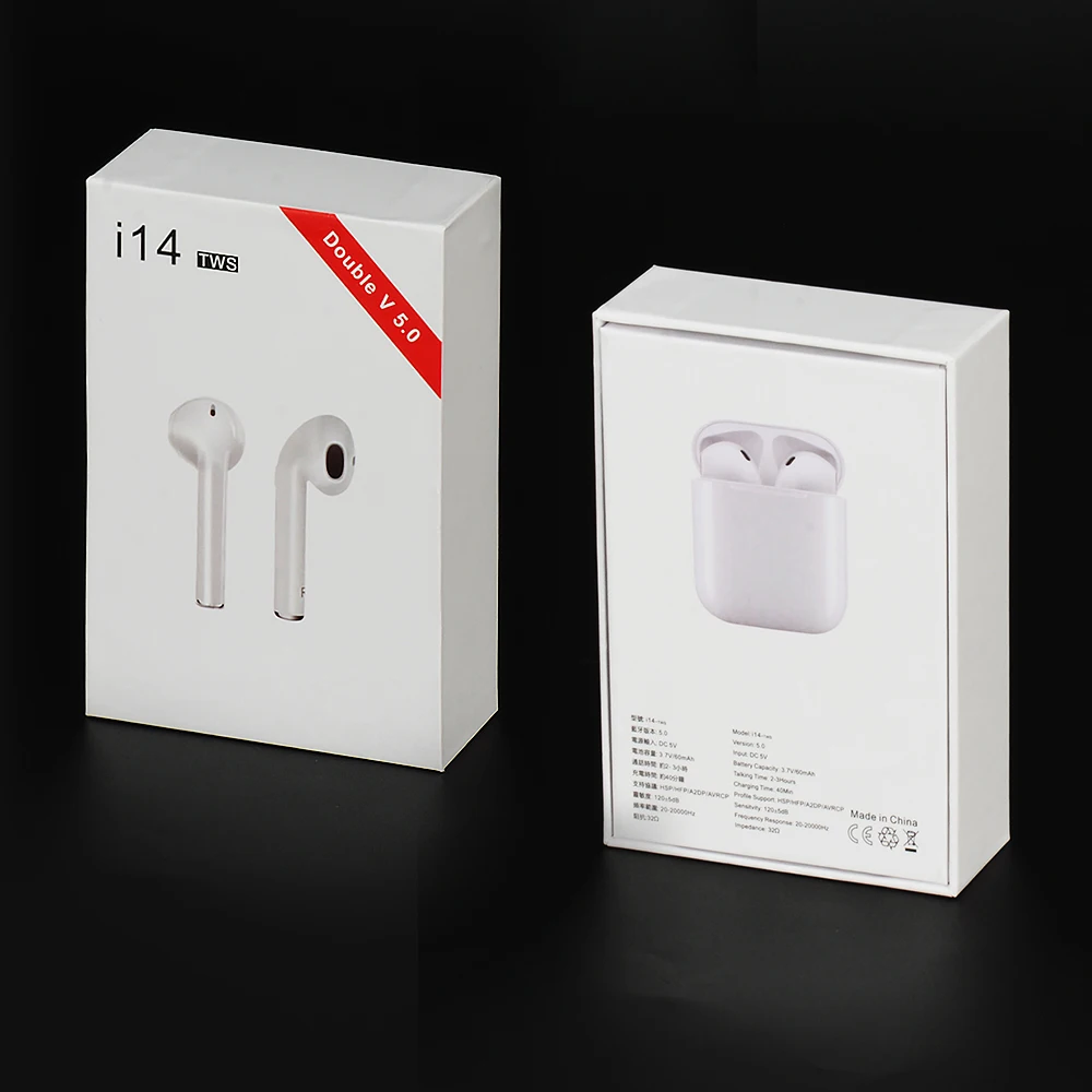 

i14 TWS Bluetooth Headset 1:1 In-ear Wireless Bluetooth5.0 Earphone Earbud Touch Control Earburd Sport Ear Pod for Xiaomi Iphone
