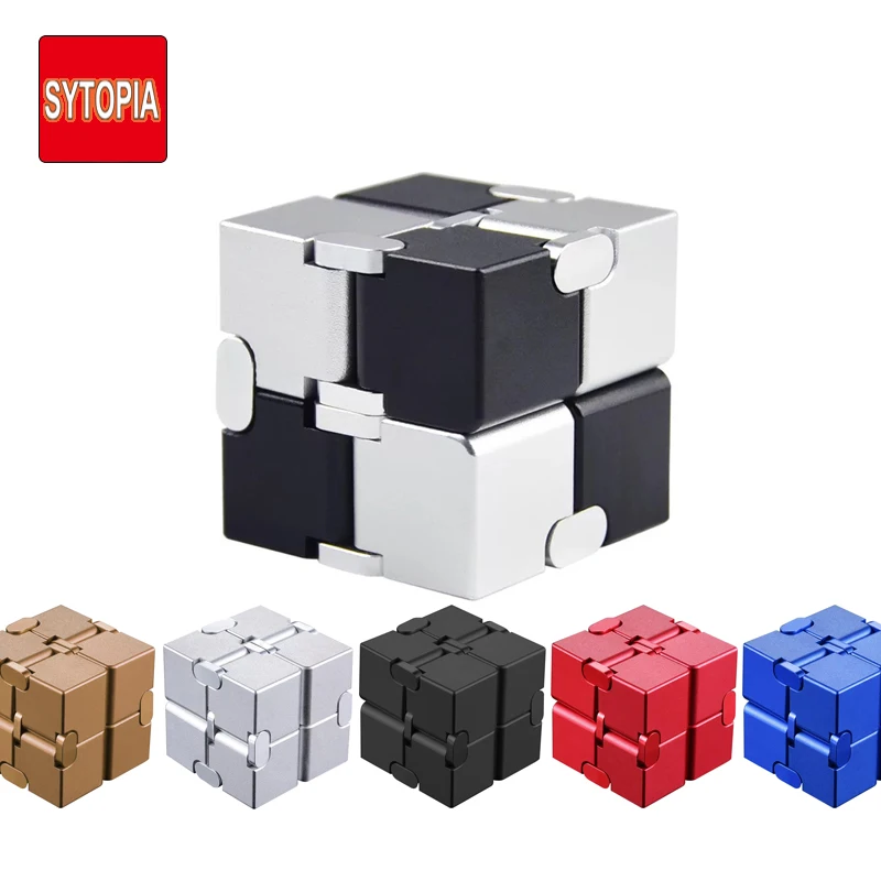 

Metal Infinity Magic Cube Toys Finger Fidget Antistress Anxiety Relaxing Neos Trending Cube High Quality Gift For Boys Girls Men