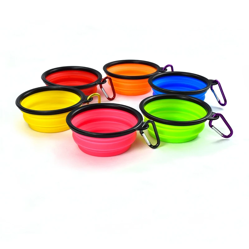 

Portable Dog Bowl Collapsible Silicone Dog Bowl Pet Folding Bowl Pet Supplies Feeders for Pet Cat Food Water Feeding