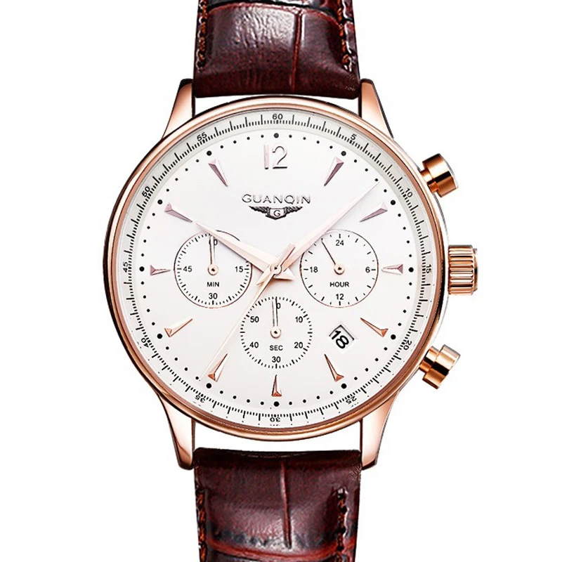 Prix pour Hommes sport montre top marque guanqin de luxe en cuir montre à quartz hommes de mode casual grand cadran date montre-bracelet montre hommes Prix pour Hommes sport montre top marque guanqin de luxe en cuir montre à quartz hommes de mode casual grand cadran date montre-bracelet montre hommes
