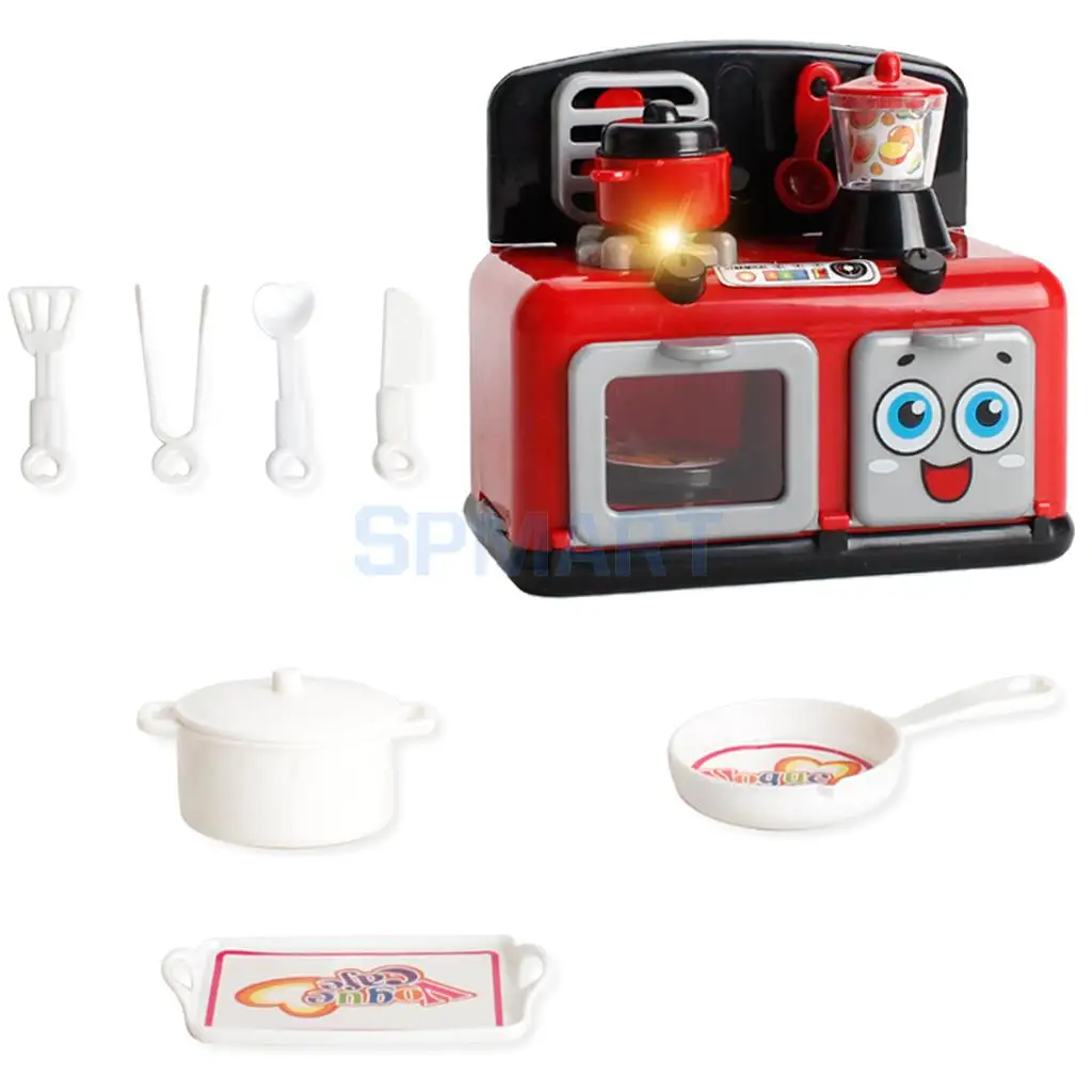 Simulation Home Appliances Toys w/ Sounds & Lights - Baby Pretend Play Kitchen Cooking Housekeeping Play Food Toy Developmental