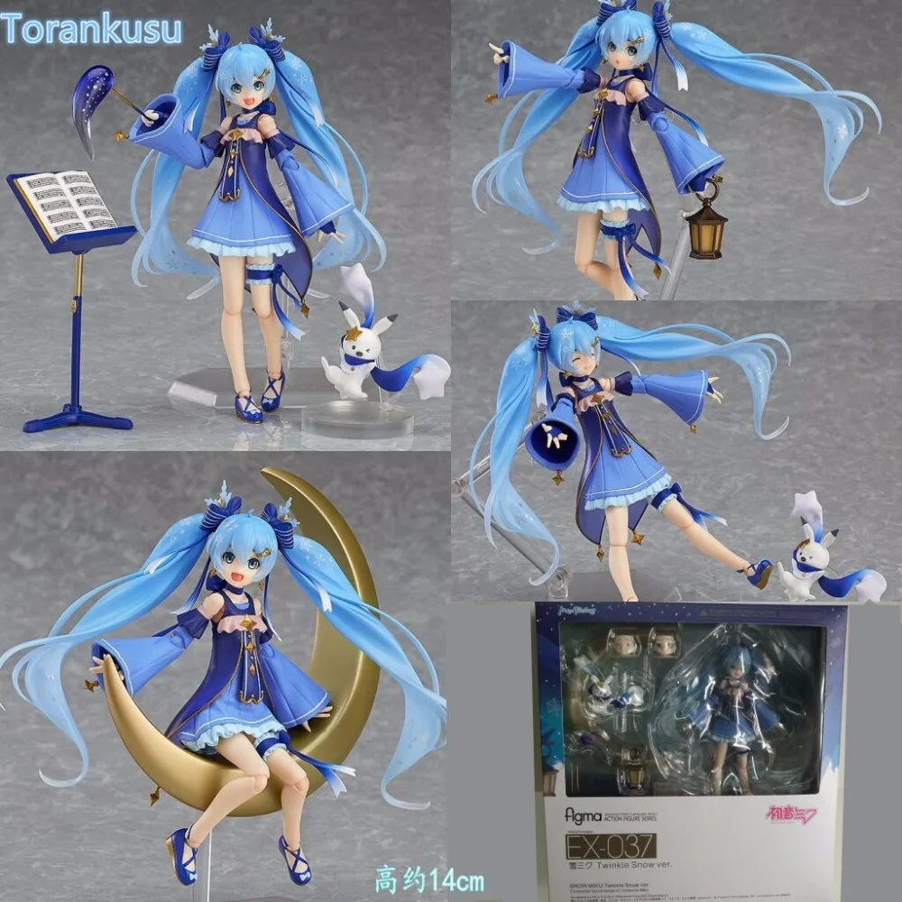Мику Хацунэ фигурки героев twinkel снег Figma EX037 ПВХ игрушка фигура 140 мм Аниме