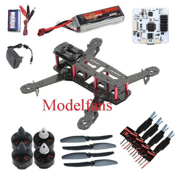 

RC250 Carbon Fiber Frame DIY ARF Combo MT1806 12A ESC CC3D FC
