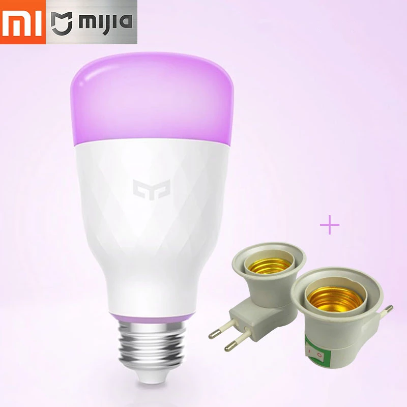 

2019 Original Xiaomi Mijia Yeelight Smart LED Bulb Colorful 800 lumens 10W E27 Lemon Smart Bulb For Mi Home App (Update Version)