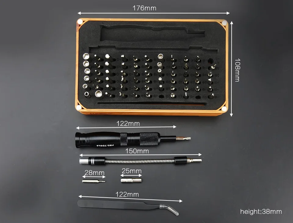 Модный дизайн, 54 в 1, точный ручной набор инструментов, набор магнитной отвертки, многофункциональная сменная(обновление