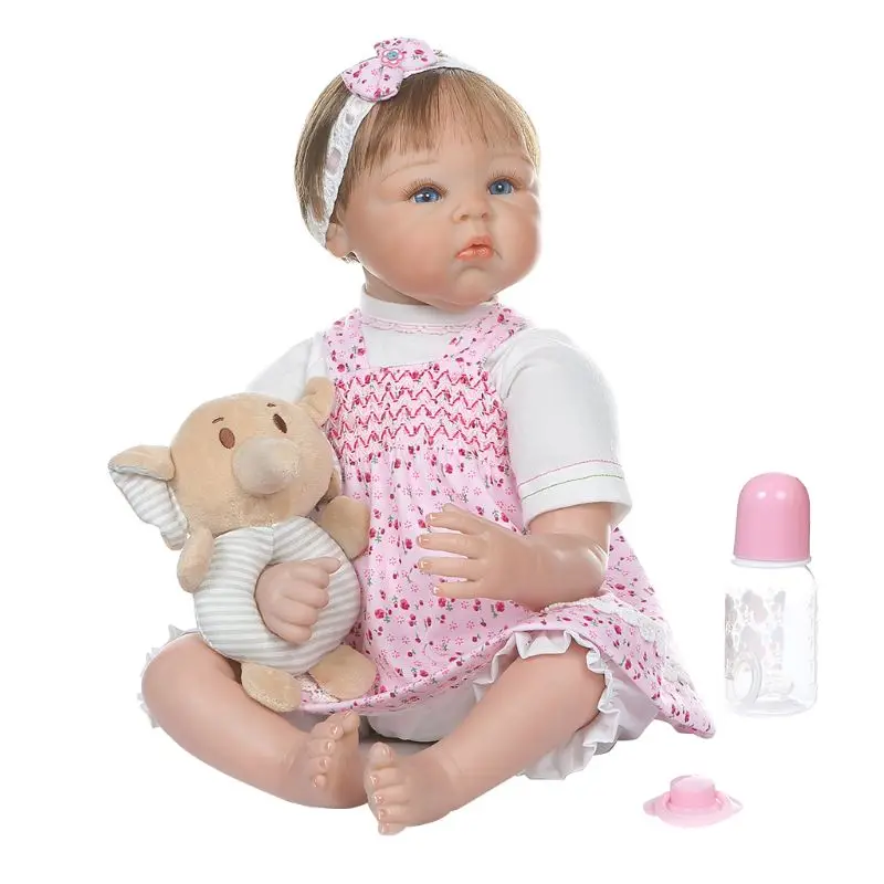 

55cm Realistic Reborn Doll Soft Silicone Vinyl Newborn Babies Girl Elephant Lifelike Handmade Toy Children Birthday Gift