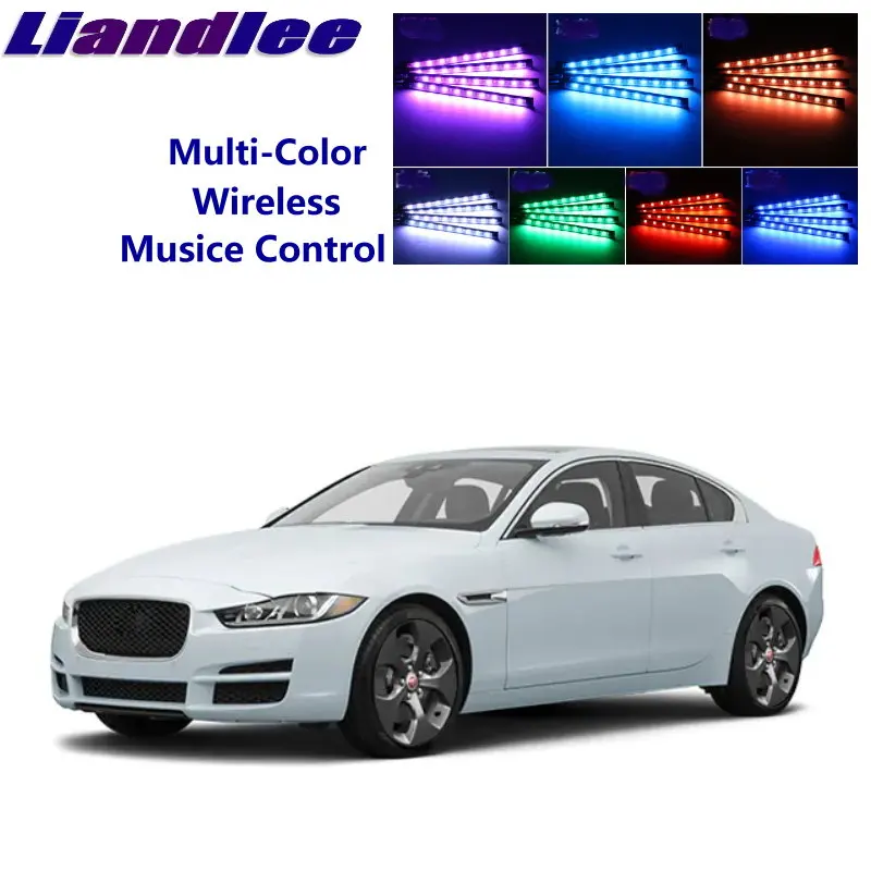 Liandlee автомобиль неоновый цвет изменение света Atmibient внутри свет для ног для Jaguar XE
