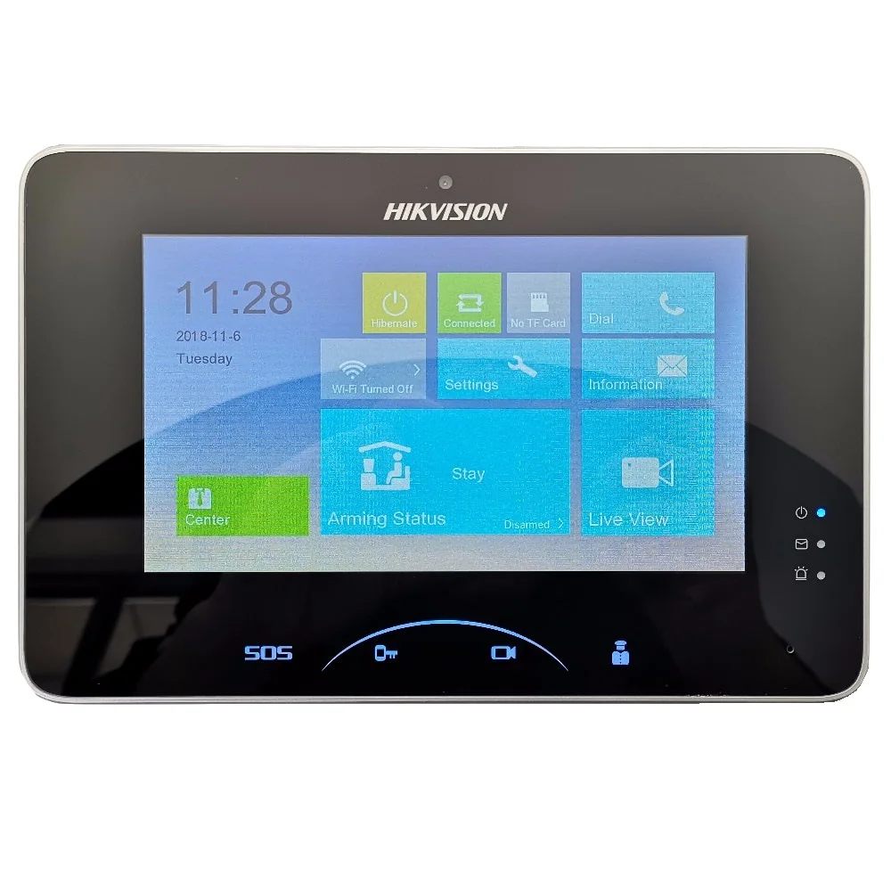 

Hik V1.5.0 DS-KH8301-WT black Indoor Video Touchscreen 7-inch Monitor 1024X600 0.3MP camera,IP wired intercom