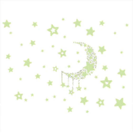 

1 Set Glow in the Dark Toys Luminous Star Stickers Bedroom Sofa Fluorescent Painting Toy PVC Stickers for Kids Room