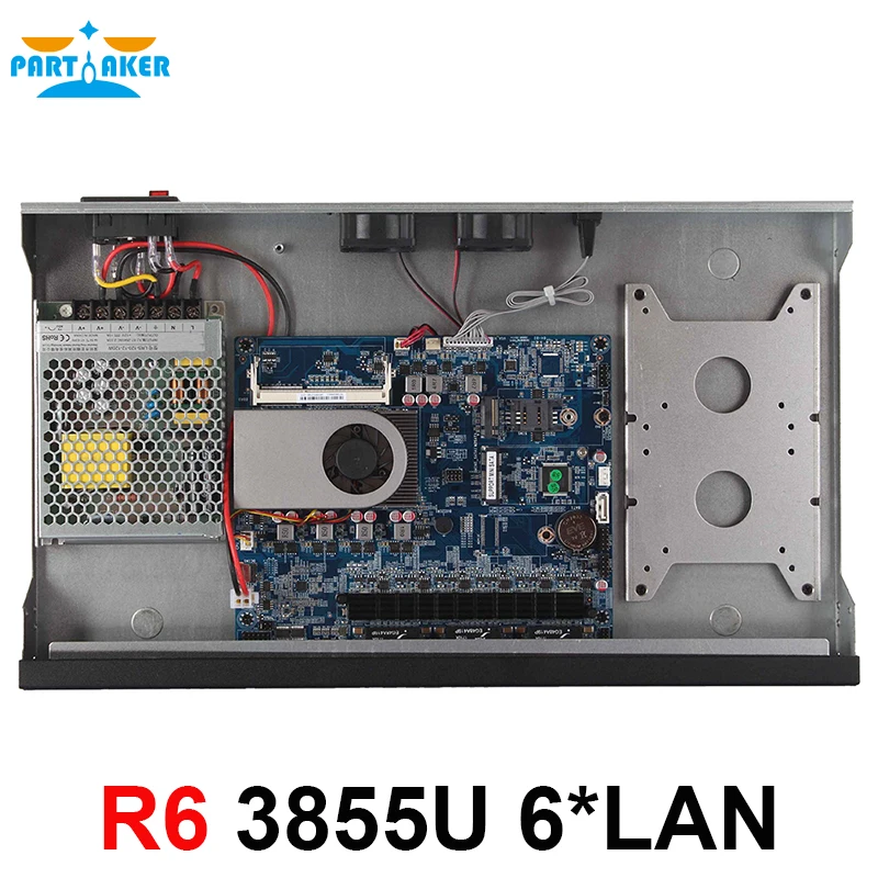 Процессор parмягкий R6 Intel Celeron 3855U 1 6 ГГц 1U * 82583 в Gigabit Ethernet|1u rack|firewall hardware1u firewall |
