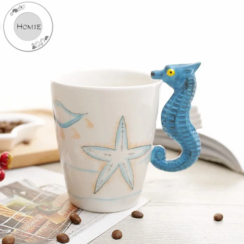 HOMIE lovely Animal Ceramics Coffee Mug Large Capacity 360ml Animal Mugs creative Drinkware Coffee Tea Cups Novelty Gifts milk 22