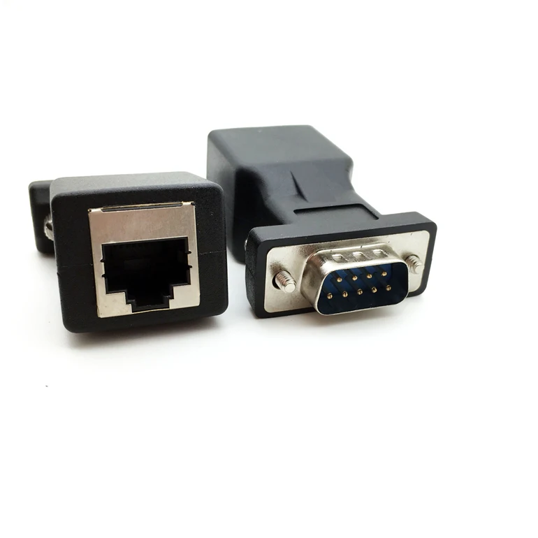 DB9 RS232 Male/Female to RJ45 Female Adapter COM Port to LAN Ethernet Port Converter usb rs232 adapter