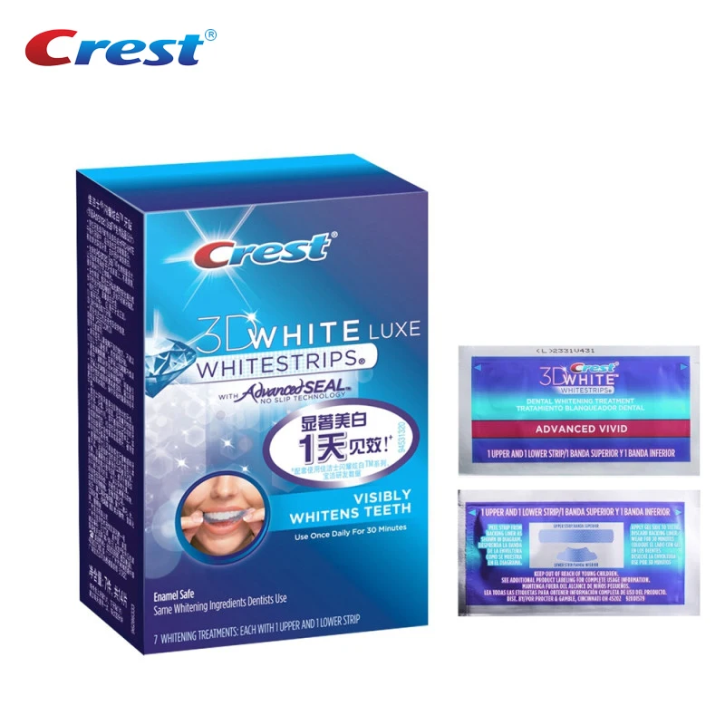 Crest3D White Whitestrip Advanced Seal Vivid Dental Charcoal Teeth