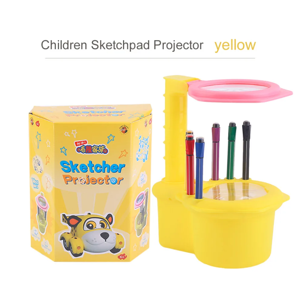 Hot OCDAY LED0018 Creative Children Kid Sketchers Drawing Painting Toys Plastic Sketchpad Projector Drawing Boards For Kids Gift