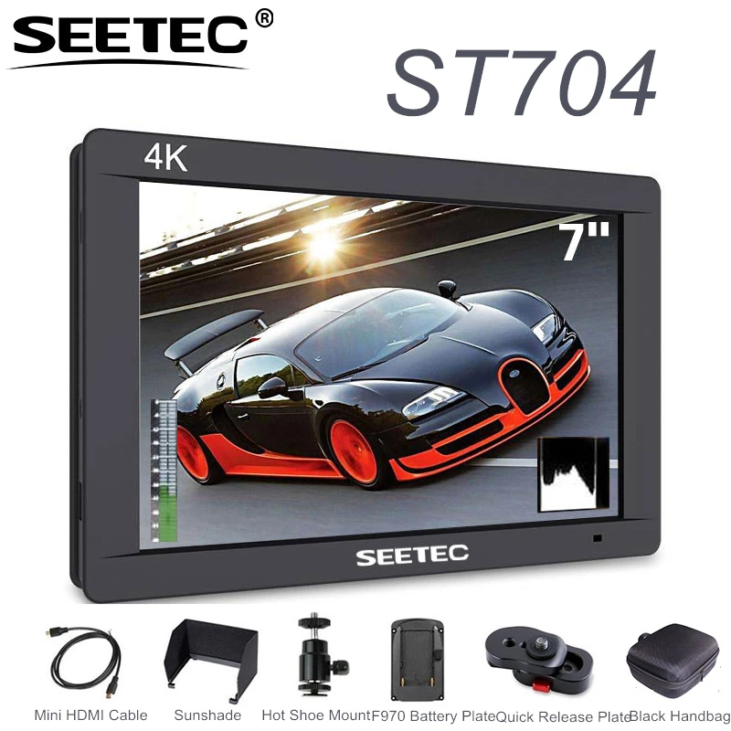 

SEETEC ST-704 7" IPS 3G-SDI 4K HDMI DSLR On Camera Field Monitor Full HD 1920x1200 for Sony Nikon Canon Etc Cameras Stablizer