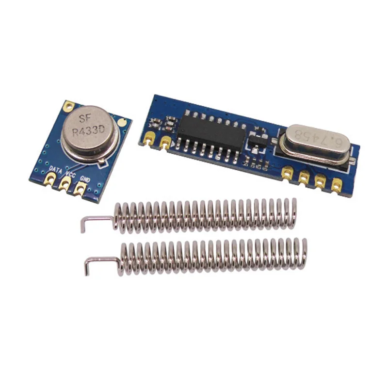 

50sets/lot STX882 transmitter and SRX887 receiver +spring antenna 433mzh ASK Wireless RF Module kit 433MHz /315MHZ