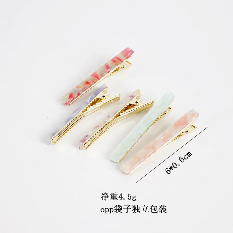 

New arrival Fashion Lovely hair clips for women korea style Duckbill clip Natural texture Fresh Side Clips hairclips for girl