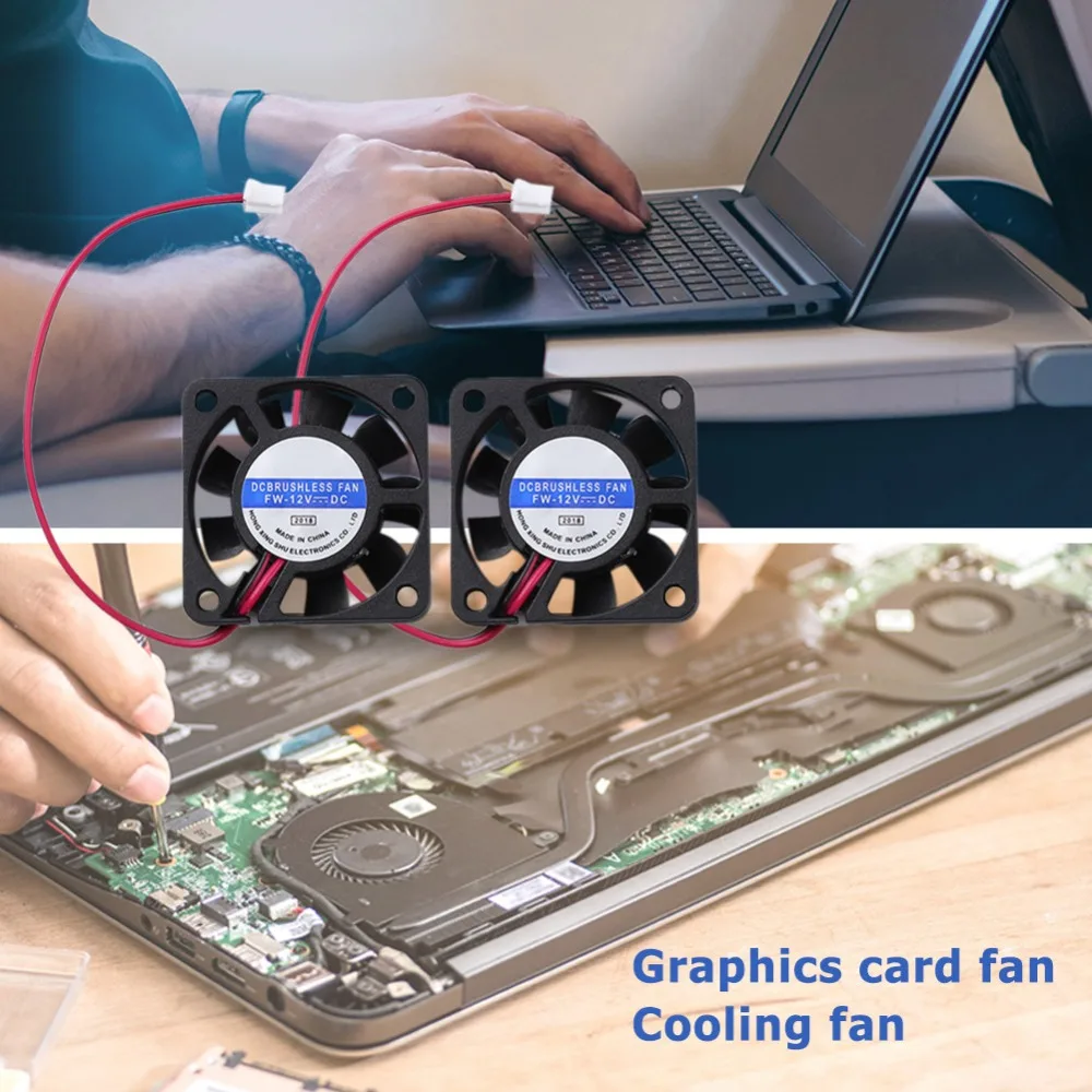 2 قطعة 4010 12 V 2Pin 4 سنتيمتر برودة مروحة 40x40x10 مللي متر البسيطة DC فرش التبريد مروحة وحدة معالجة خارجية للحاسوب هيكل بطاقة جرافيكس CPU Ventilador
