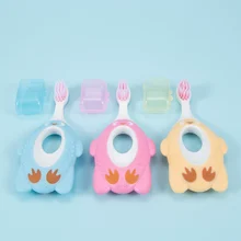 1 шт. Милая Детская Мягкая зубная щетка с впитывающая основа уход за полостью рта зубные щетки для чистки зубов дорожные принадлежности случайный цвет