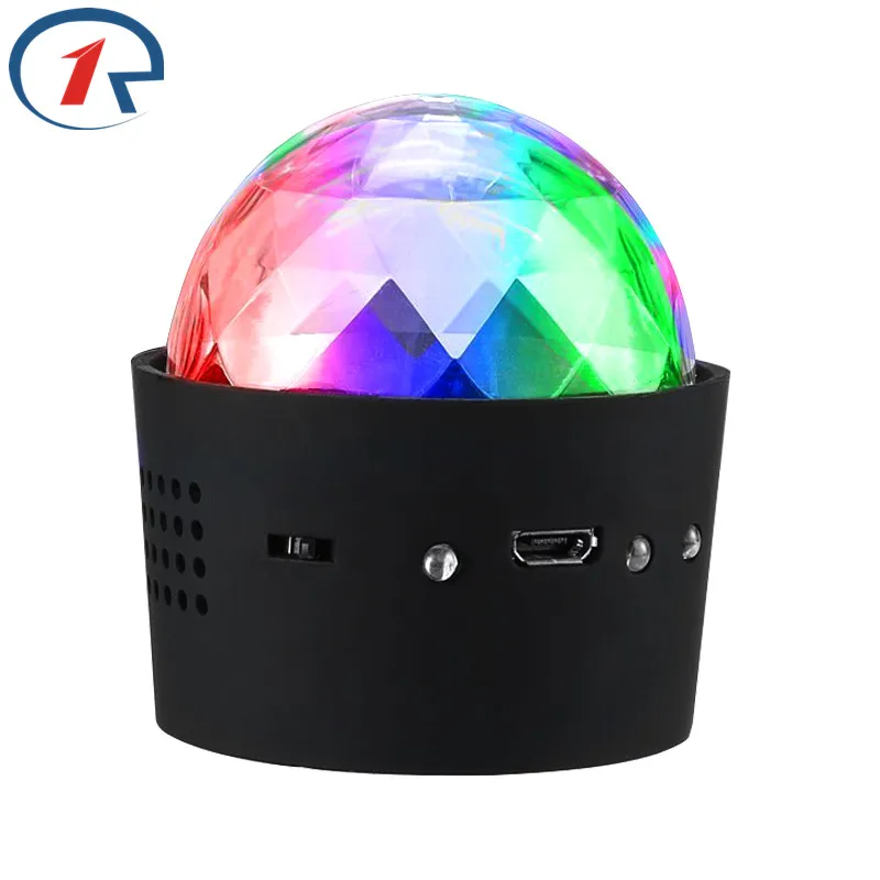 Zjright USB 5 В перезаряжаемый аккумулятор Музыка Sound Control RGB светодиодный вечерние мяч огни DJ автомобиля подарок на день рождения Портативный