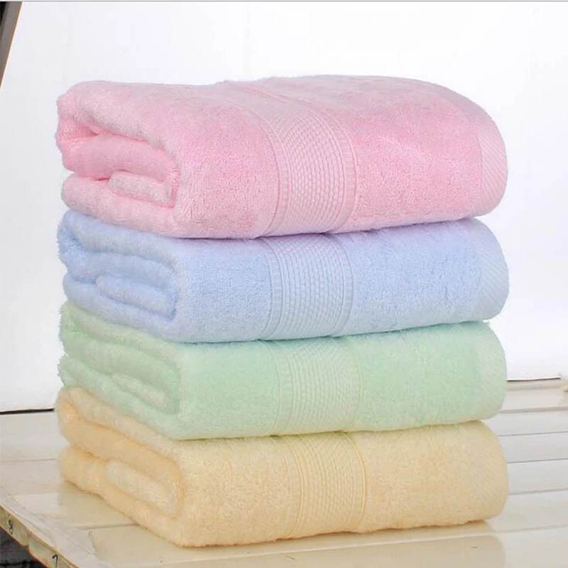 New 140x70cm Bamboo Fiber Bath Solid Soft Towel Home Hotel Towels Quick