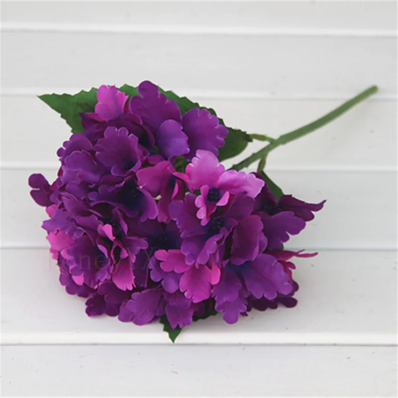 

6PCS/lot Red Flower Artificial Hydrangea Flower Ball DIY Silk Hydrangea Accessory for Home Wedding Decoration Fake Flores