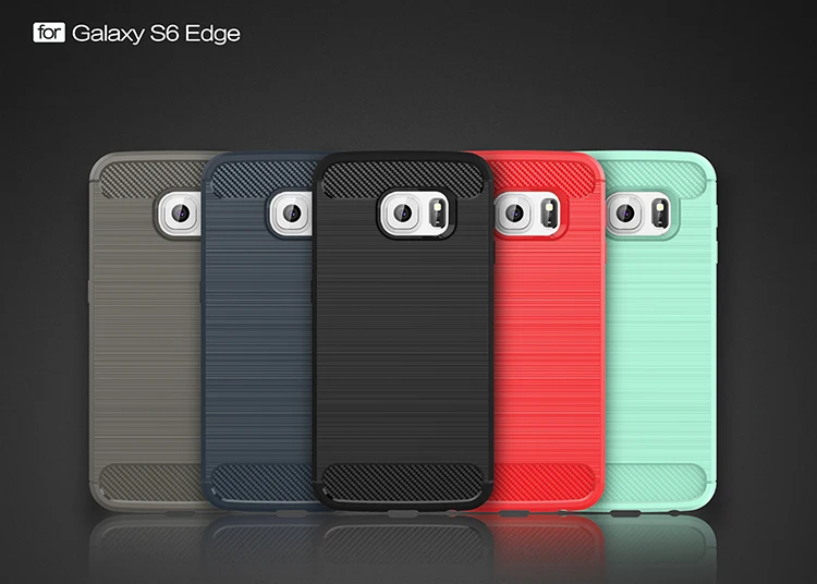 Для Samsung S6 Edge g925 g925f sm-g925f чехол S6Edge роскошный силиконовый из углеродного волокна