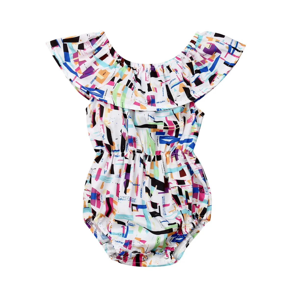 

Pudcoco 2019 Summer Newborn Baby Girls Bodysuit Collar Jumpsuit Clothes Outfits Sleeveless Sunsuit 0-24M