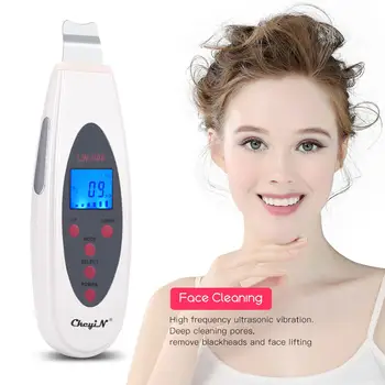 

Ultrasonic Skin Scrubber Deep Face Cleaning Machine Remove Dirt Blackhead Peeling Lifting Anti Aging Facial Cleaner Massager 53