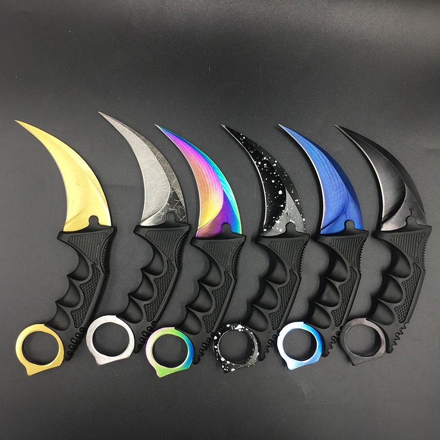 CS GO нож Karambit, тактический нож для выживания, нож из нержавеющей стали для кемпинга, охоты, игры Counter Strike, нож в подарок