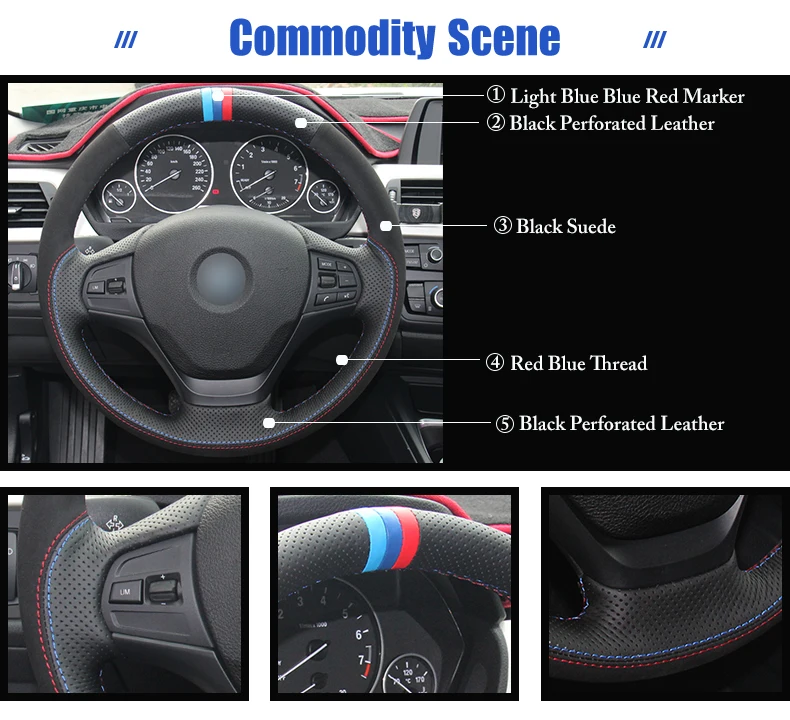 for BMW 328i steering wheel cover