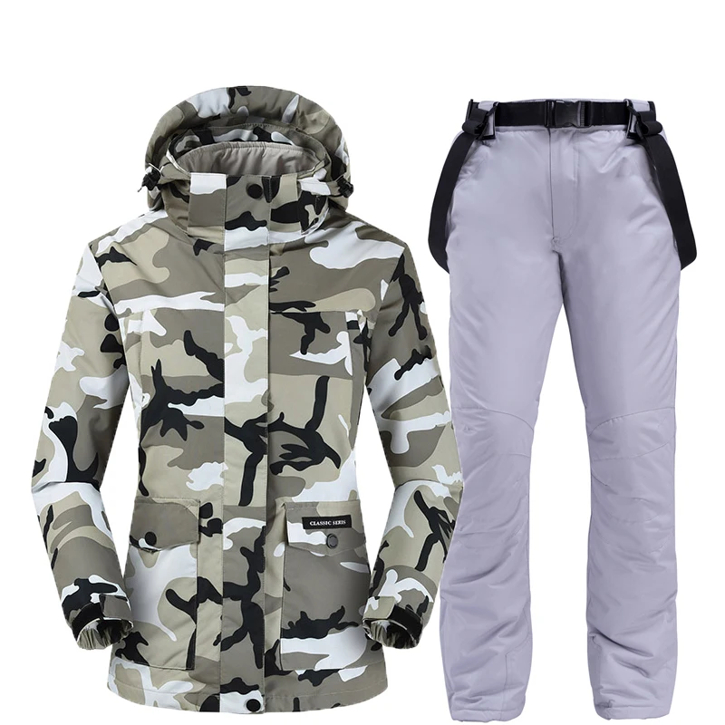 

Skiing suit Women Snowboarding sets ski Jackets and Pants Female Very Warm Windproof Waterproof Snow outdoor Winter Clothes Pri