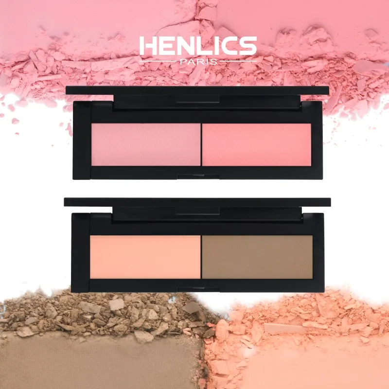 HENLICS Beauty Product Series Wonderful 2 Color Makeup Blush Face unlimited color fairy Blusher Powder Palette Cosmetic  (1)
