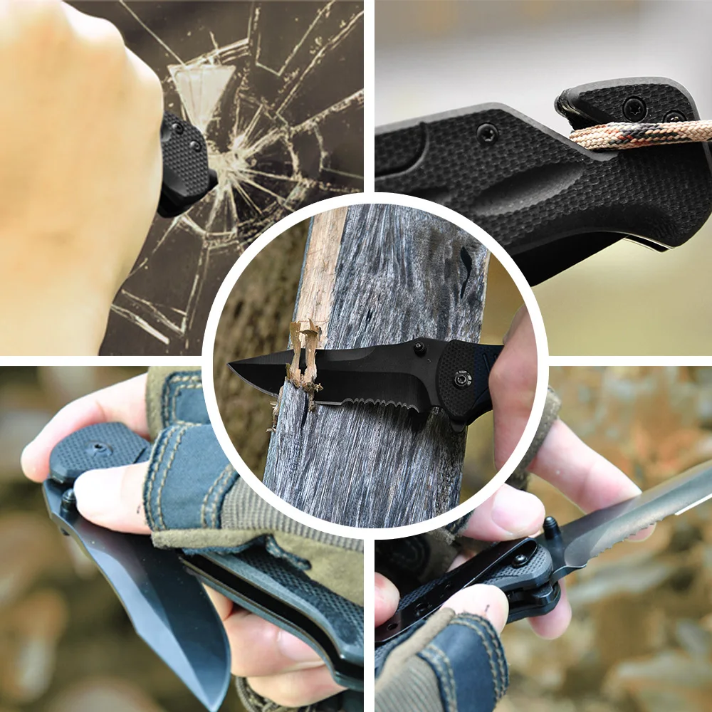 KSHIELD складной карманный охотничий нож многофункциональный G10 Cuchillo походный тактический нож для выживания военные ножи Karambit Navaja