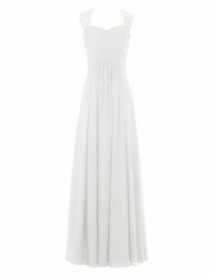 ТРАПЕЦИЕВИДНОЕ шифоновое кружевное плиссированное платье с открытыми плечами, недорогие платья подружки невесты, платья для свадебной вечеринки, robe de soiree, на шнуровке - Цвет: white