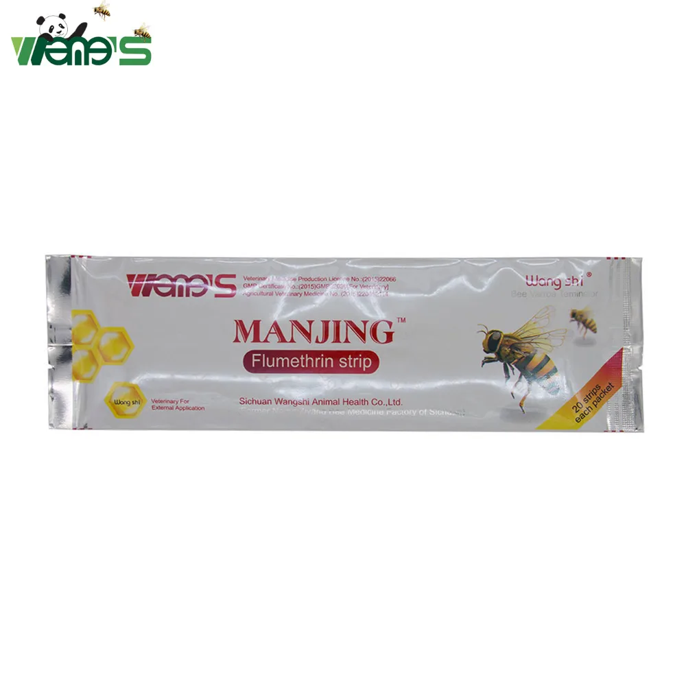 

Wangshi Manjing 20 Strips Flumethrin Strips Bee Varroa Mite Killer & Control Beekeeping Farm Medicines Supplies