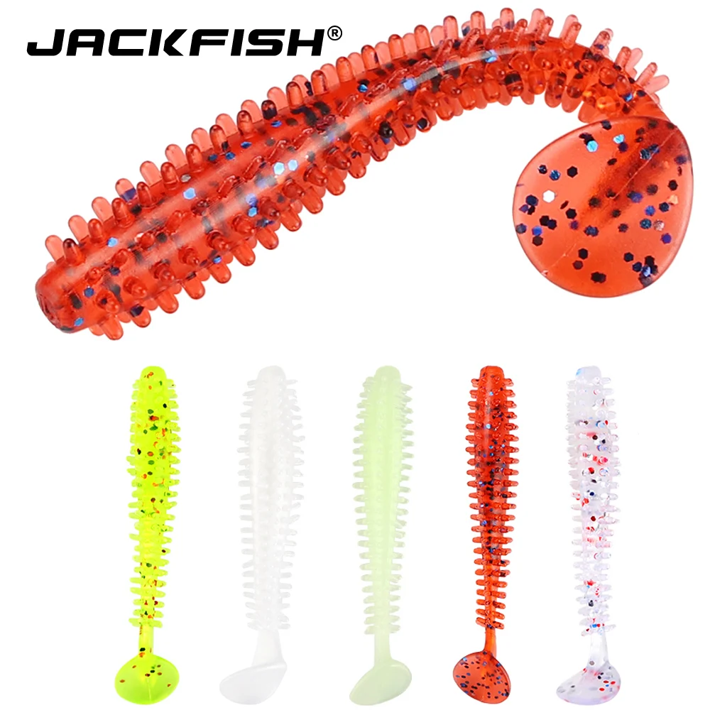 JACKFISH 5 шт./лот рыболовные приманки 5 см/1 г Искусственные воблеры мягкие приманки Shad Карп Силиконовые Рыболовные Мягкие приманки снасти