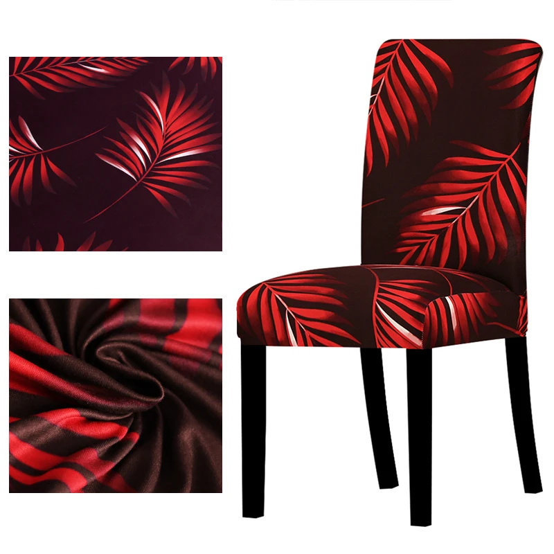 Дизайн принтованные чехлы на кресла стрейч, чехлы для обеденных стульев, Защитные чехлы для гостиничных банкетов, обеденных, офисных стульев - Цвет: K390