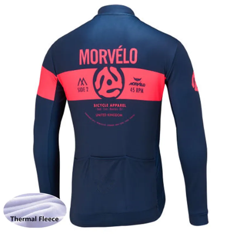 Morvelo, Зимняя Теплая Флисовая Мужская велосипедная футболка с длинным рукавом, Ropa ciclismo, велосипедная одежда, велосипедная одежда, Майо Ciclismo