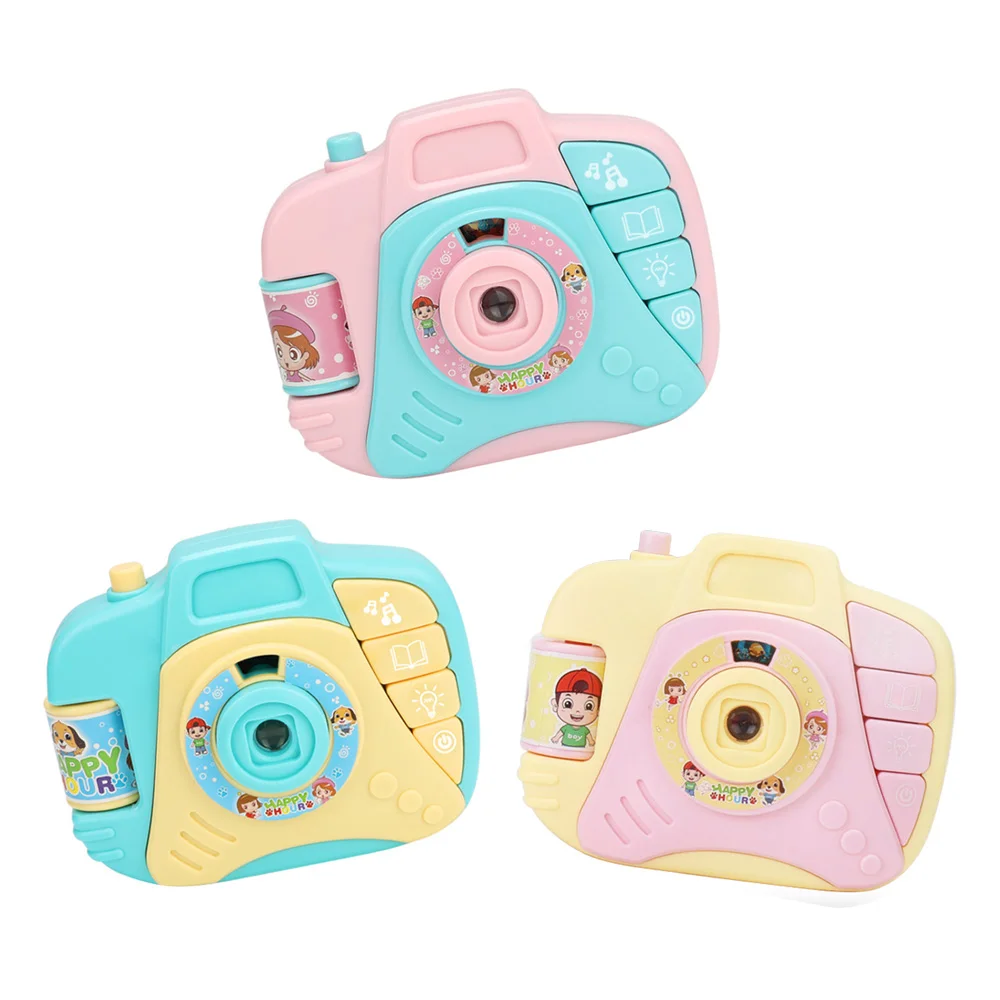 Educational Toys for Children Children Electric Mini Simulation Sound and Light Projection Camera Toys Baby Cartoon Plastic