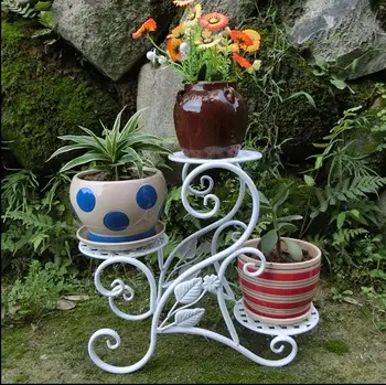

European style flower frame mini tabletop floor, multi-storey flower shelf, antique flowerpot frame