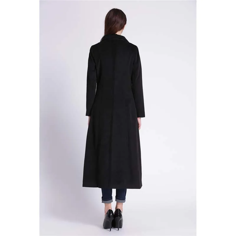 Cachemire Femmes vent Double Veste Femme Pardessus À Nouveau Boutonnage Mode Coupe Faux Hiver Laine Automne Manteau Tranchée Long wN80nm