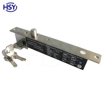 

HSY Fail Secure Keys Electric Drop Bolt Lock Access Control Electronic Cylinder Time Delay Door Locks with 3 Key and LED