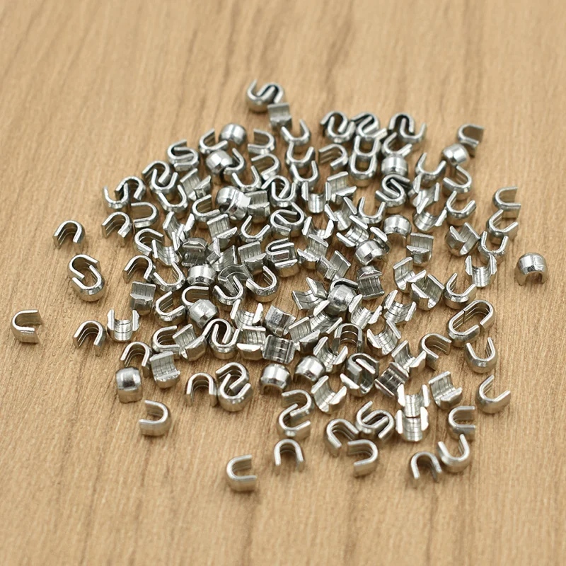 5# 150pcs New Metal Zipper Up Stopper U Shaped Opening DIY Craft Clothes Pants Sewing Zipper Accessories