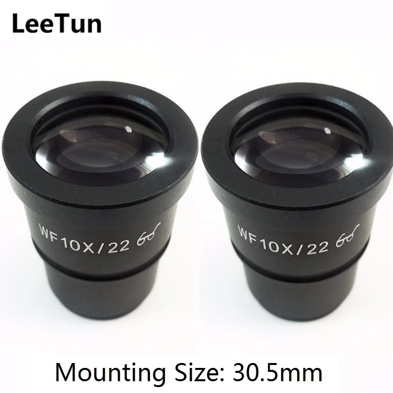 

Two Pieces WF10X/22 Wide Field View 22mm High Eye-point Eyepiece Optical Lens for Stereo Microscope with Mounting Size 30.5mm