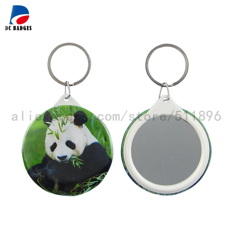 

500sets ( 58mm) mirror keychain material, mirror badge material ,factory direct sale