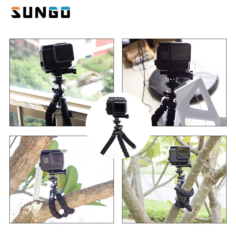 Sungo губка Гибкий штатив Осьминог с держателем для телефона Штатив xiaomi yi 4k sjcam Экшн